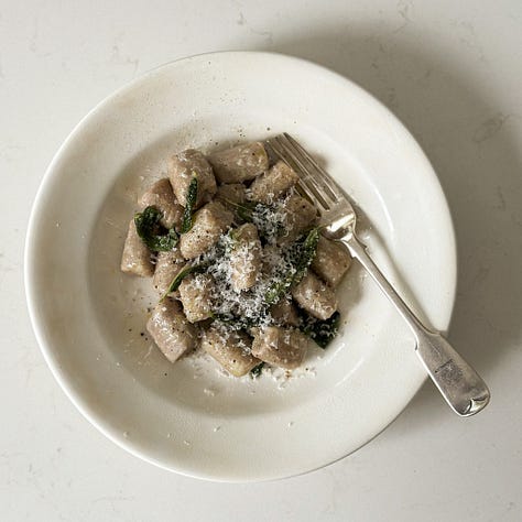 Food against a white background