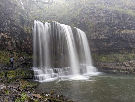 waterfalls in the Brecon Beacons