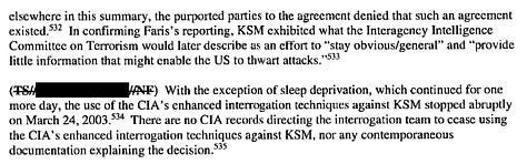The CIA Waterboards KSM at Least 183 Times; KSM's Reporting Includes Significant Fabricated Information (CIA Detention & Interrogation Program Senate Select Committee On Intelligence)