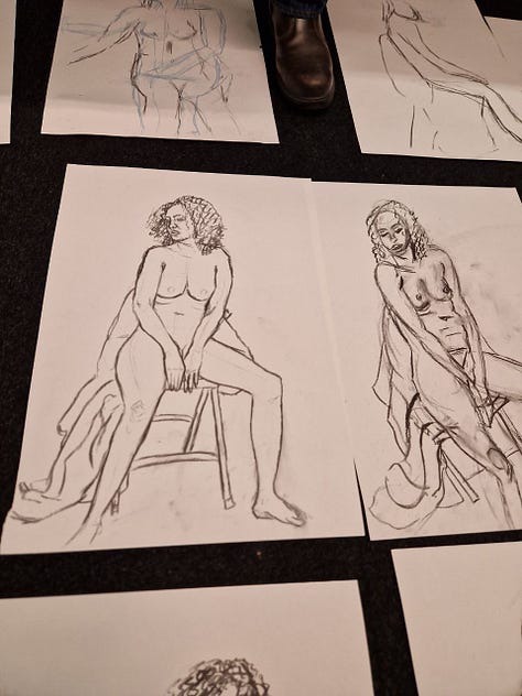 life drawing female nude cardiff aberdare