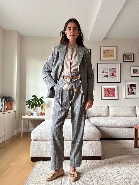 Leandra Medine wearing the Jamie Haller Camp Loafer