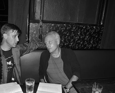 Photos of Rick Bowes and me at the KGB Bar and at a Readercon party