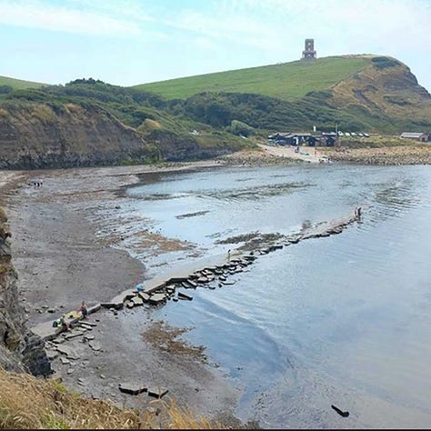 views of Kimmeridge beach.