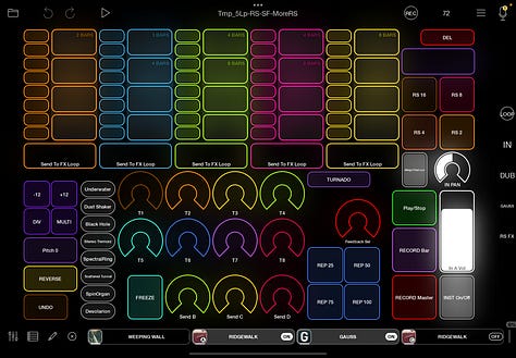 Screen captures of my current LoopyPro template