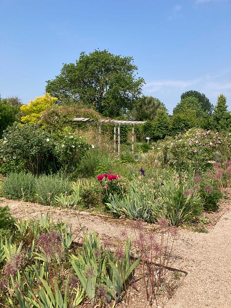 Flowers and garden landscape scenes at the Parterre farm in Dorset, England