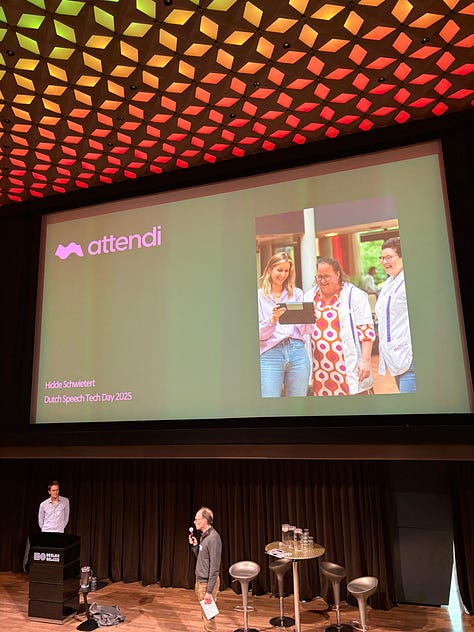 photos of speakers and panelists at Dutch Speech Tech Day