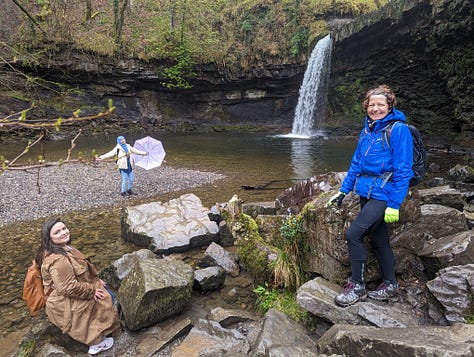 guided walk in the waterfalls area of the Brecon Beacons National Park