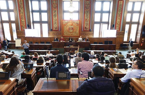 Paris Citizens' Assembly members at work.