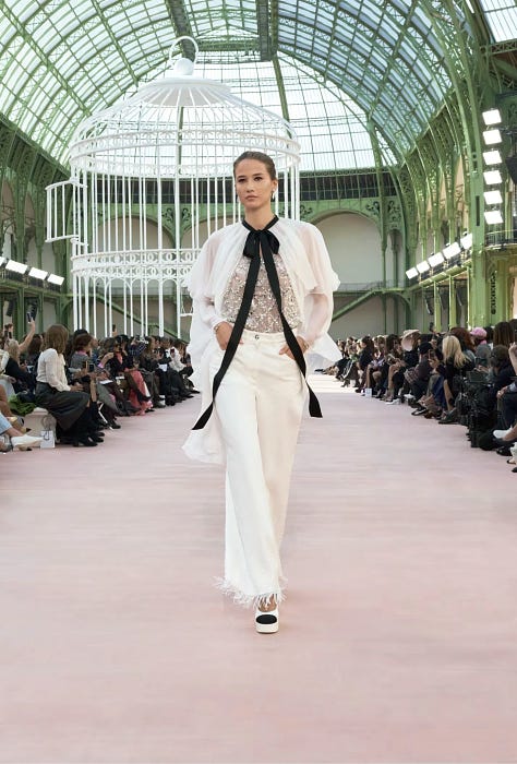 Chanel Spring Summer 2025 collection shown at paris fashion week in the grand palais