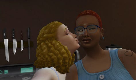 screen grabs of sims 4