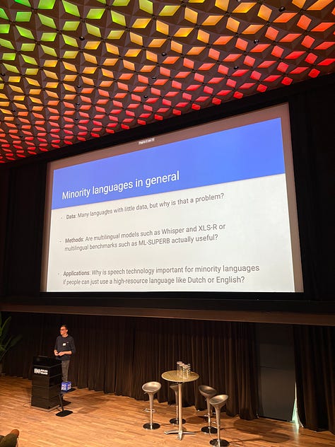 photos of speakers and panelists at Dutch Speech Tech Day