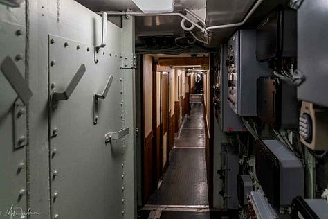 Narrow corridors and stairs