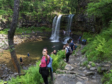 guided walk in the waterfalls area of the brecon beacons national park