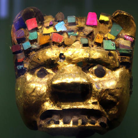 Gold heads from a fake museum