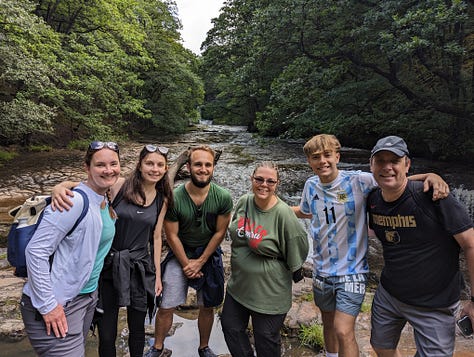 guided walk waterfalls brecon wales wild swimming