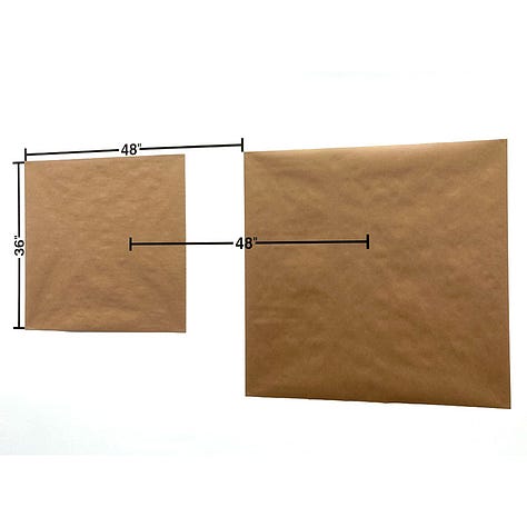 Artwork made from Kraft paper and stick on numbers