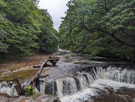 Guided walk at the brecon beacons waterfalls area Pontneddfechan and Ystradfellte