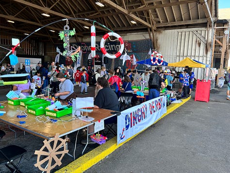 The Dinghy Derby activity at Maker Faire