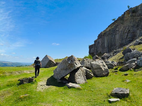 hill walking in wales in the sunshine