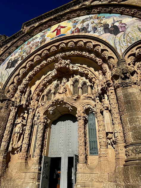 Hiking to the Tibidabo in Barcelona, Catalonia, Spain