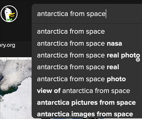 Finding my favorite picture of Antarctica from space.