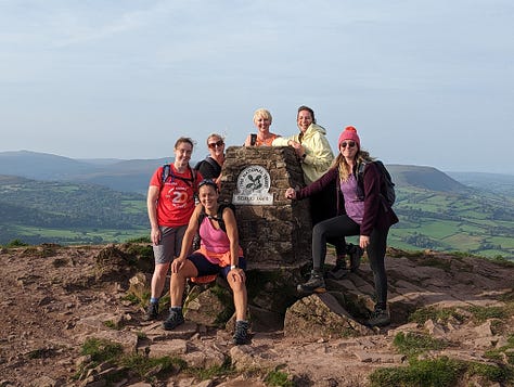 guided walk of sugar loaf and skirrid with Wales Outdoors