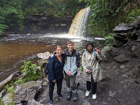 guided hike in the waterfalls area of the brecon beacons national park