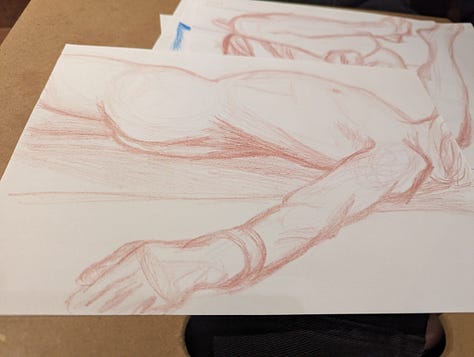 nude male life drawing in cardiff
