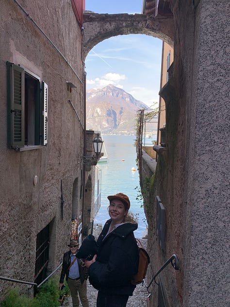 photos from Menaggio on Lake Como of gelato, the views, pasta, the lake