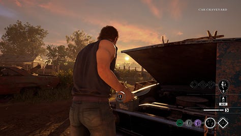 Screenshots of the game The Texas Chainsaw Massacre captured by the reviewer.