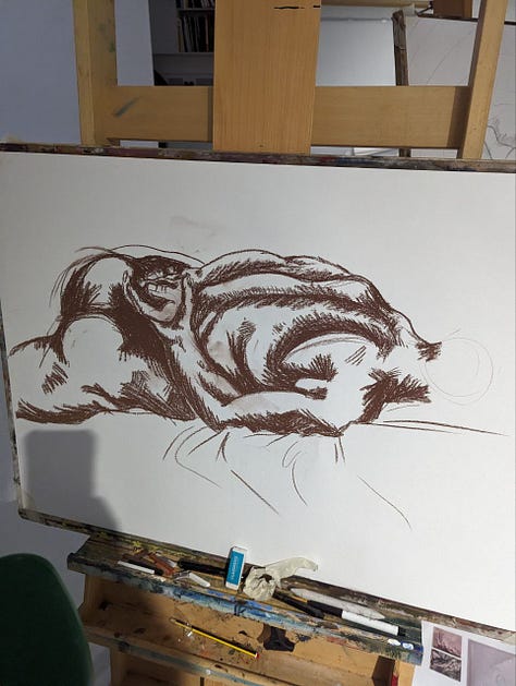 nude model posing for drawing cardiff