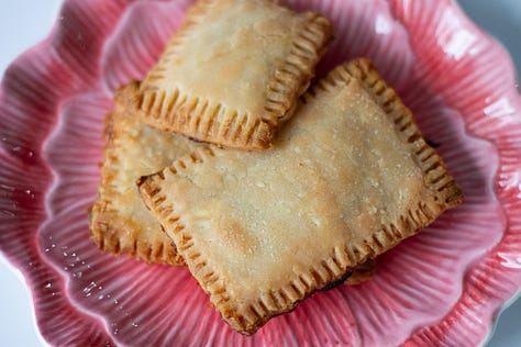 Homemade toaster pastries from pie crust and jam. 