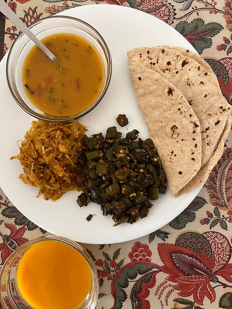 1) Beach view from my home in Mumbai by day 2) by night 3) home cooked meals!