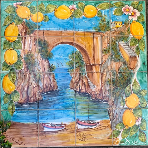 Ceramic art with Amalfi lemons