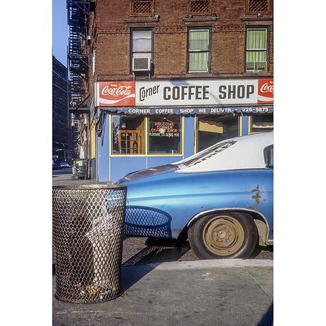 Steve Butcher photos of Dave's Corner Luncheonette and The Corner coffee shop on Spring St