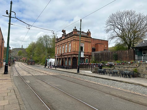 Crich Tramway Village centre. Images: Roland's Travels