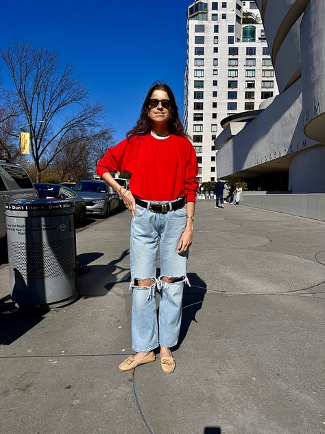 Leandra Medine wearing the Jamie Haller Camp Loafer