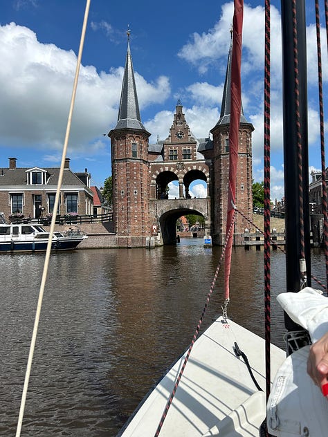 Small harbors, bridges, and shops in varying villages of Friesland, Netherlands.