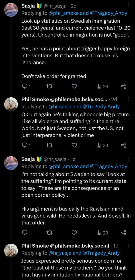 Twitter discussion of Louie CK's case for open borders