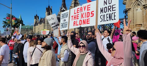 1MillionMarch4Children in Ottawa. Read the poster! See the faces! 