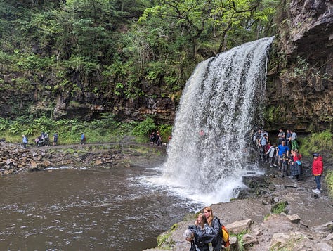 guided walk waterfalls brecon beacons