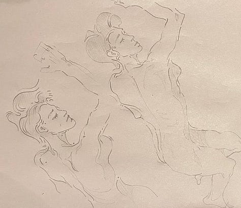 life model sketches in cardiff life drawing