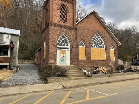 Images of Marshall, NC about two months after Hurricane Helene.