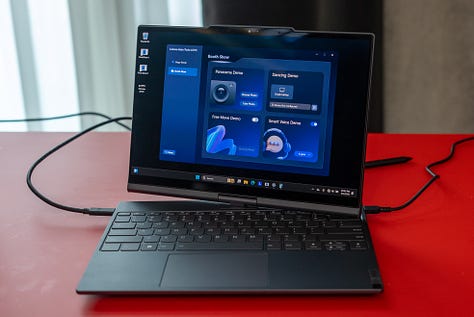 Photos of Lenovo Auto Twist laptop at IFA 2024.