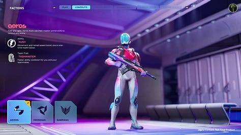 Three images, each one showing the different factions and their abilities.