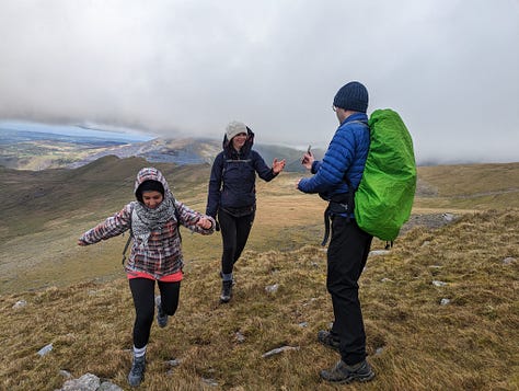 walking up Snowdon and Snowdon summit. 