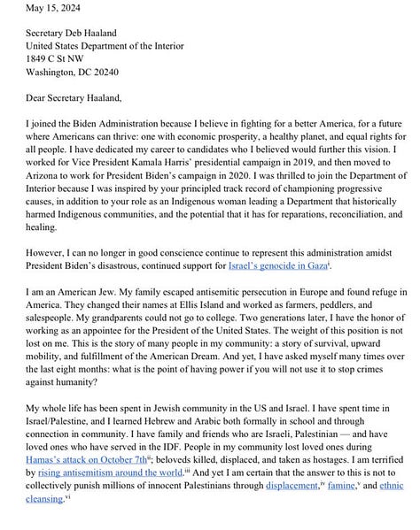 Lily Greenberg Resignation Letter / @LGreenbergCall