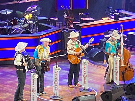 Grand Ole Opry performers: (from left) Darryl Worley, Riders in the Sky, The Isaacs.