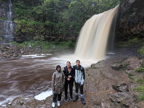 guided hike in the waterfalls area of the brecon beacons national park