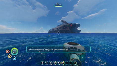 Screenshots of Subnautica.